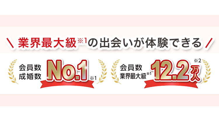 業界最大級の出会いが体験できる
