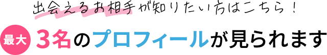 最大3名のプロフィールが見られます