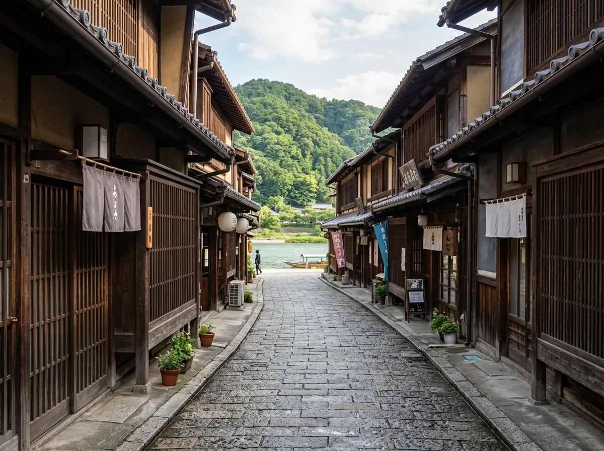 川原町の古い町並み